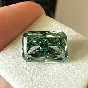 3.08 Carat Green Radiant Lab Grown Diamond Loose IGI Certified for Ring